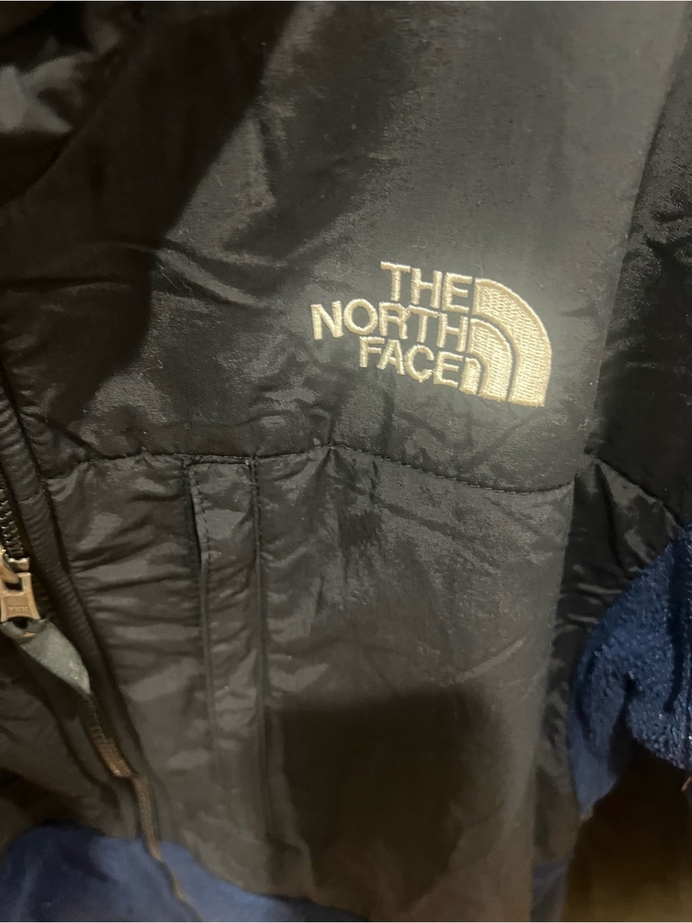 The North Face Navy Blue and Black Fleece Jacket - Picture 2 of 4